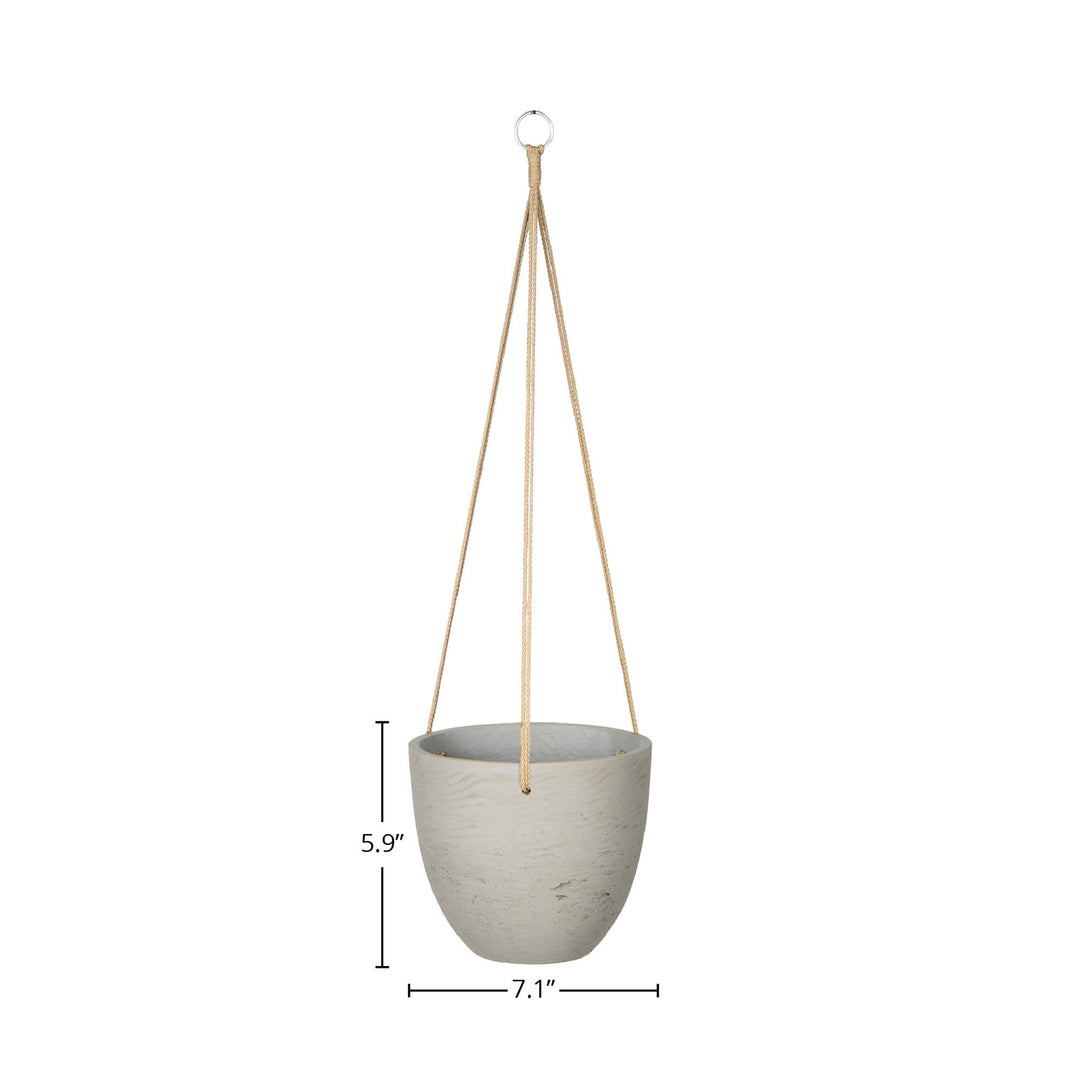 Classic Small Hanging Pot - Cement Grey