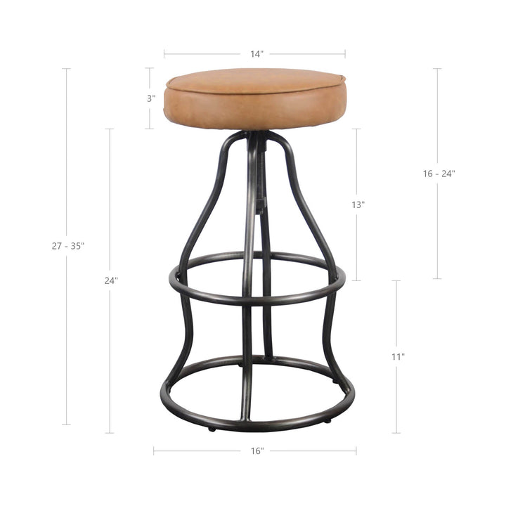 Bowie Stool - Cognac Leather