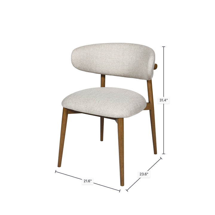 Milo Dining Chair - Vanilla Tweed