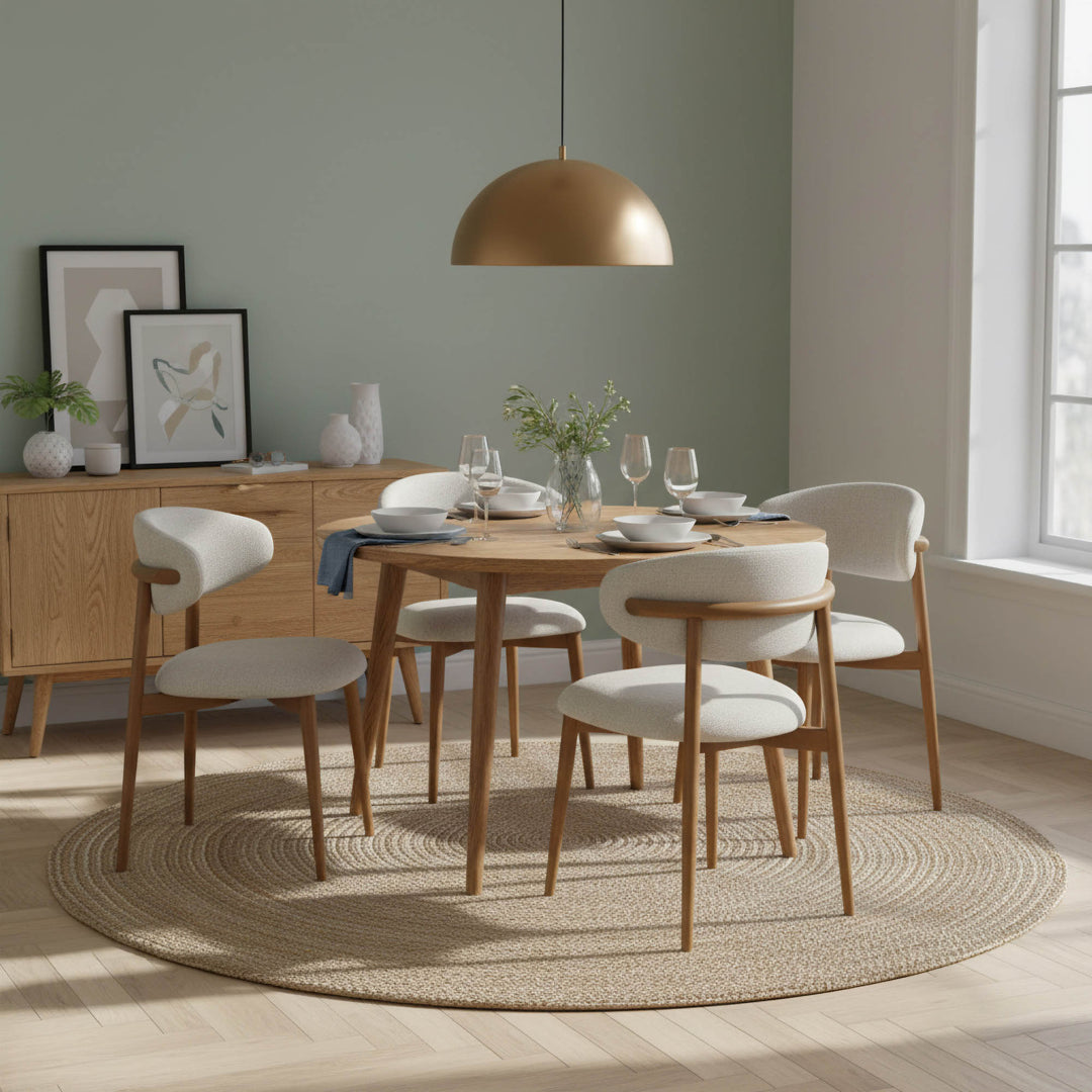 Milo Dining Chair - Vanilla Tweed