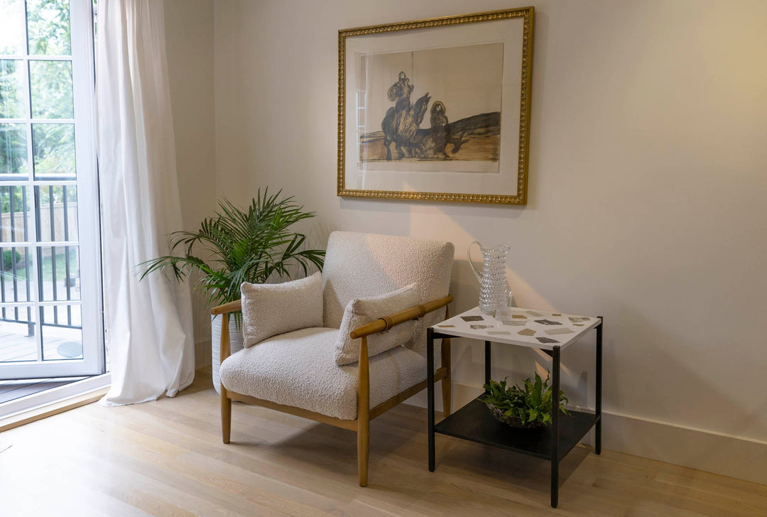Terrazzo Side Table - White Mosaic