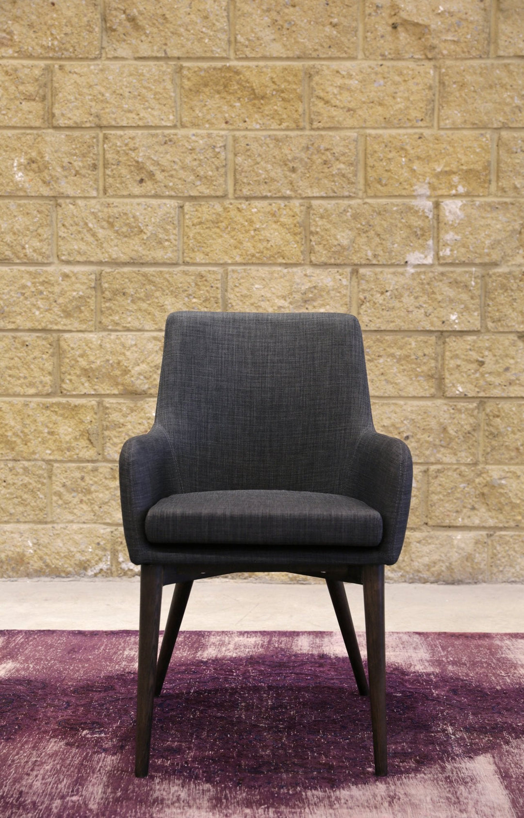 Fritz Arm Dining Chair – Dark Grey