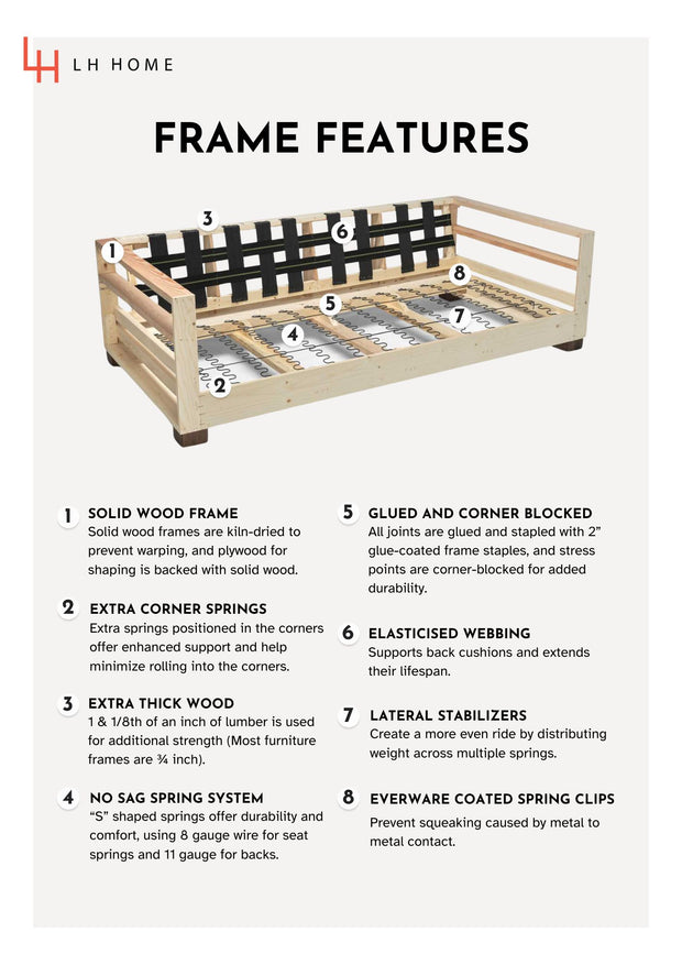 Custom Martha Double Sofa Bed Frame