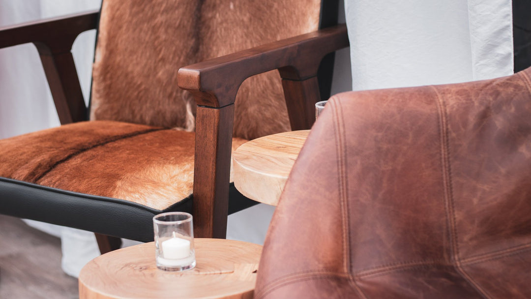 Rio Cool Armchair - Cool Brown & Leather