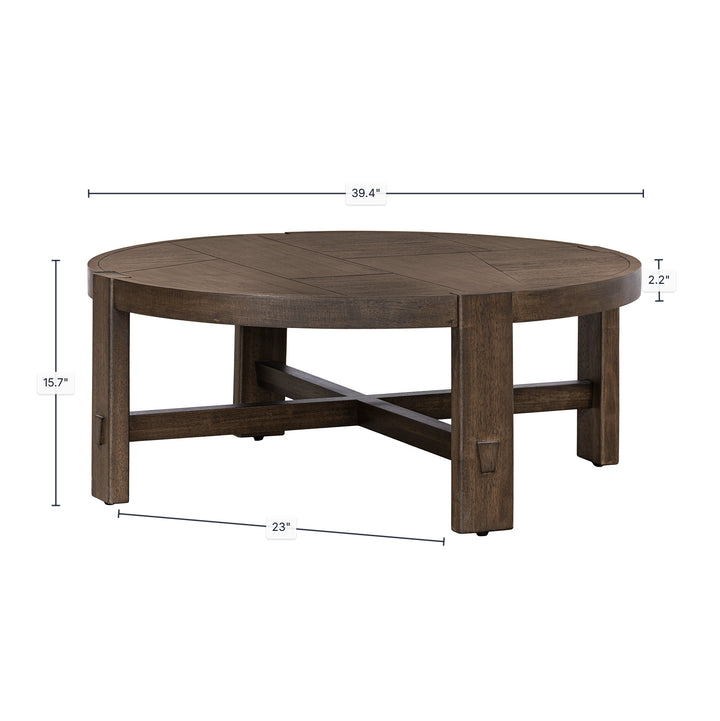 Abstract Coffee Table - Smoked Acacia