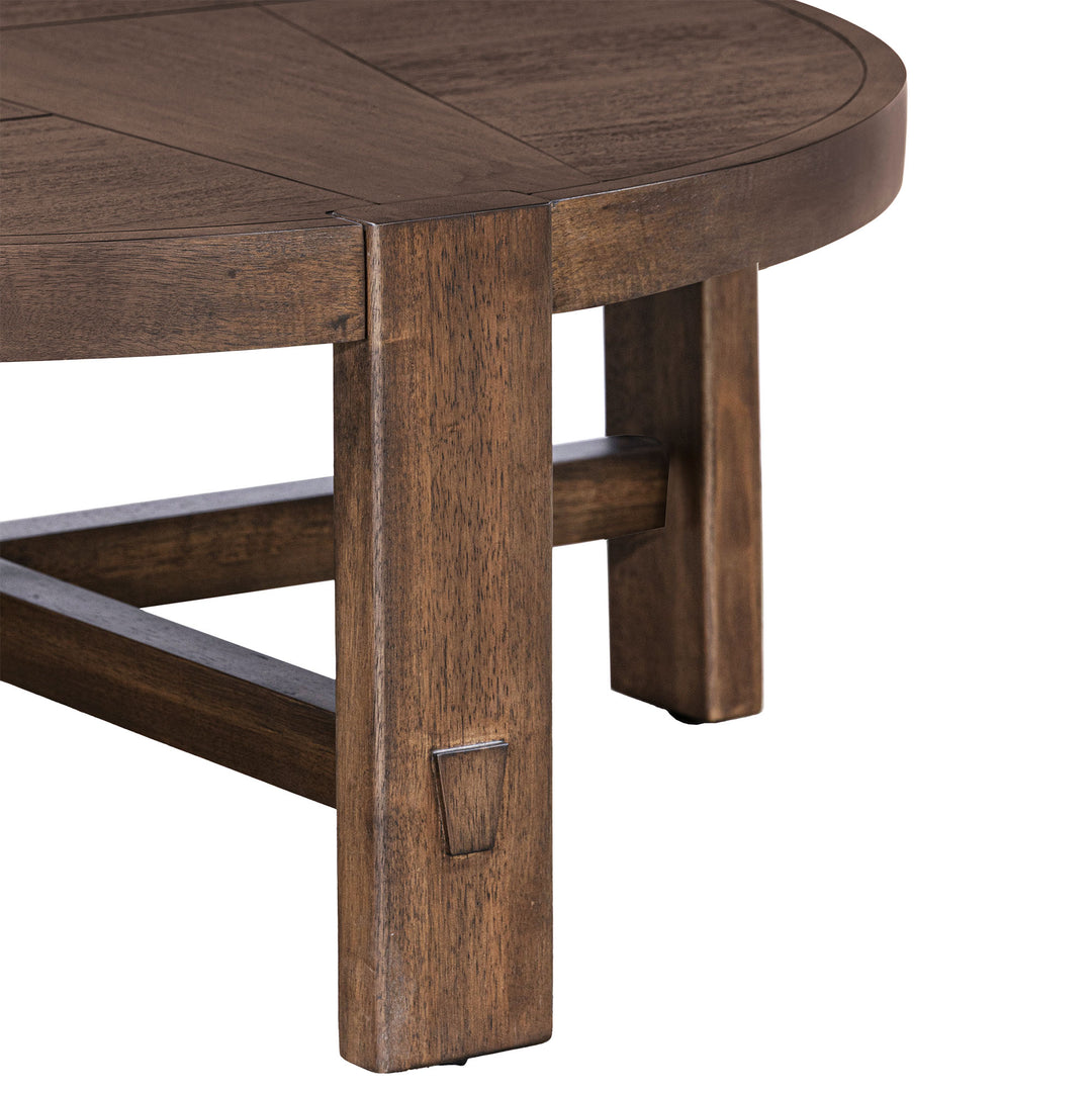 Abstract Coffee Table - Smoked Acacia