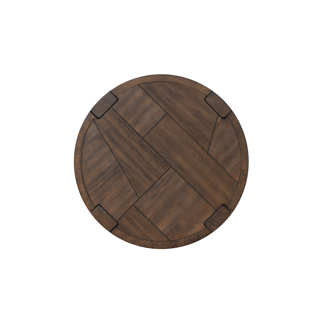 Abstract Side Table - Smoked Acacia