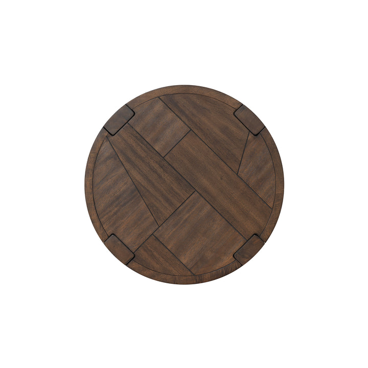 Abstract Side Table - Smoked Acacia