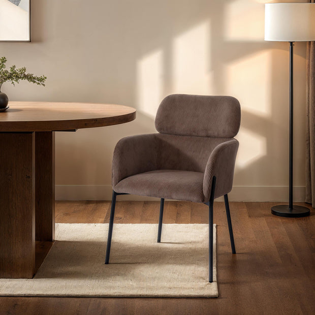 Allegra Dining Chair - Corduroy Brown