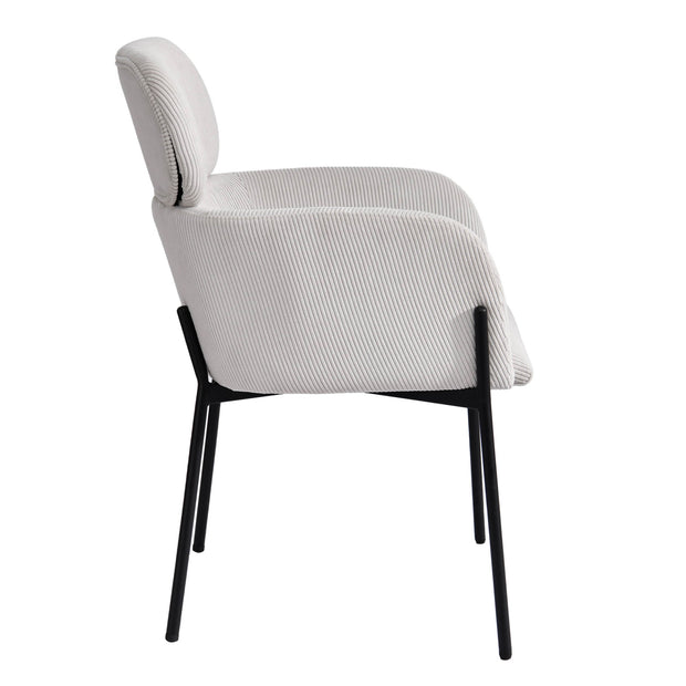 Allegra Dining Chair - Corduroy White