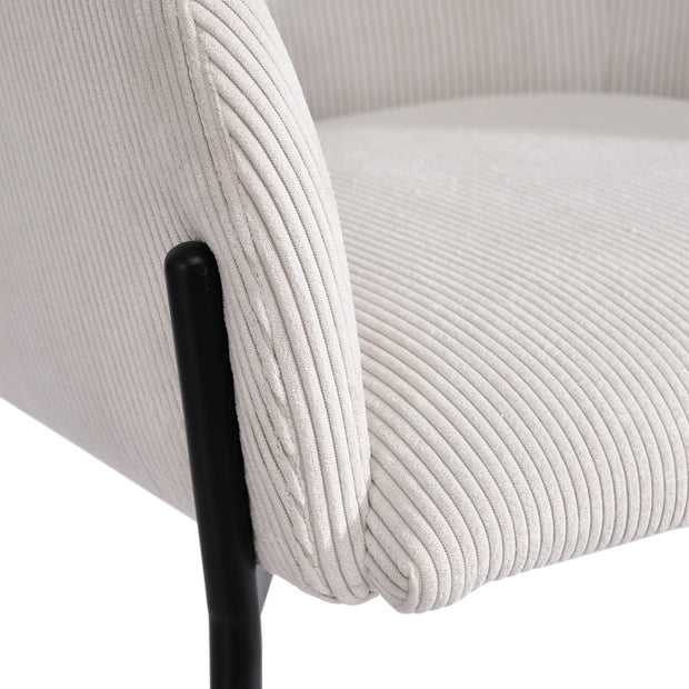 Allegra Dining Chair - Corduroy White