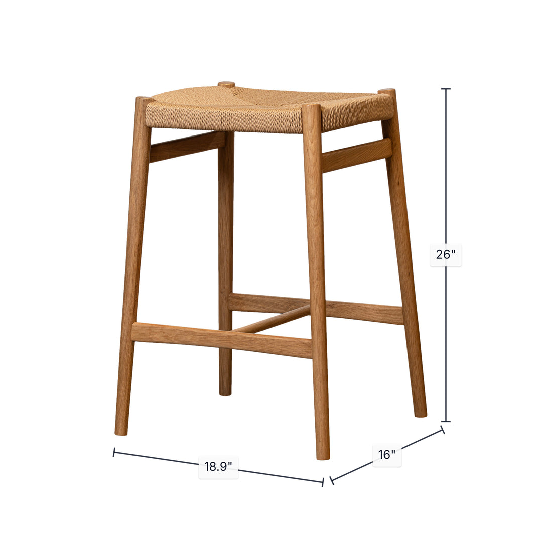 Bali Backless Counter Stool - Natural