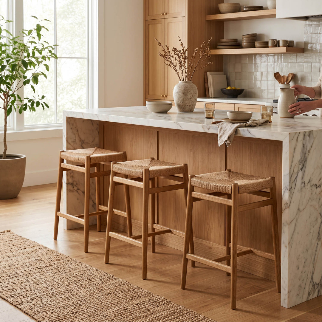 Bali Backless Counter Stool - Natural