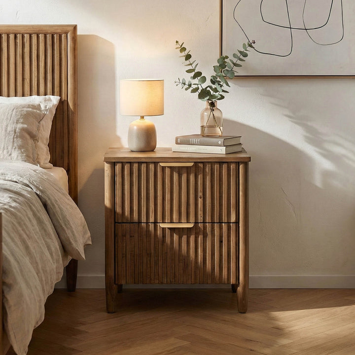 Britanica 2 Drawer Nightstand