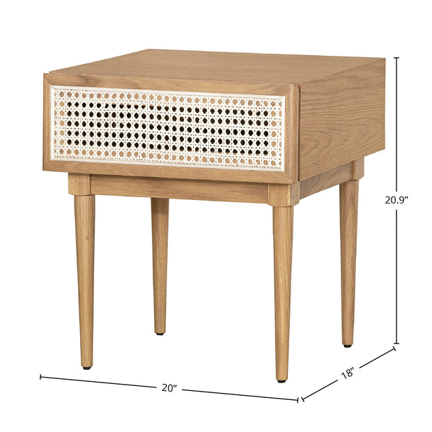 Cane Side Table - Natural