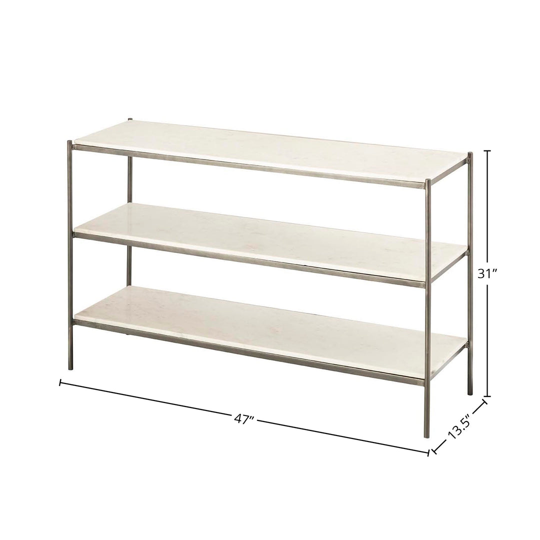 Maya Console Table - White Marble
