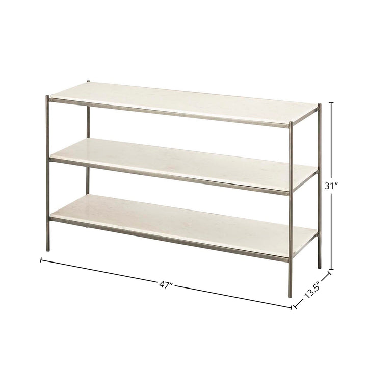 Maya Console Table - White Marble