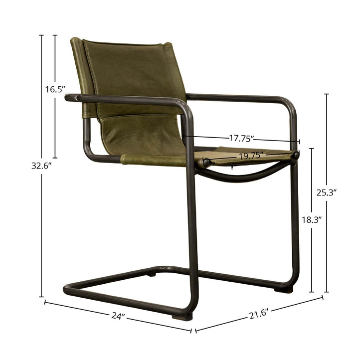 Billy Arm Dining Chair - Matcha