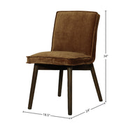 Franklyn Dining Chair - Distressed Velvet Bronze