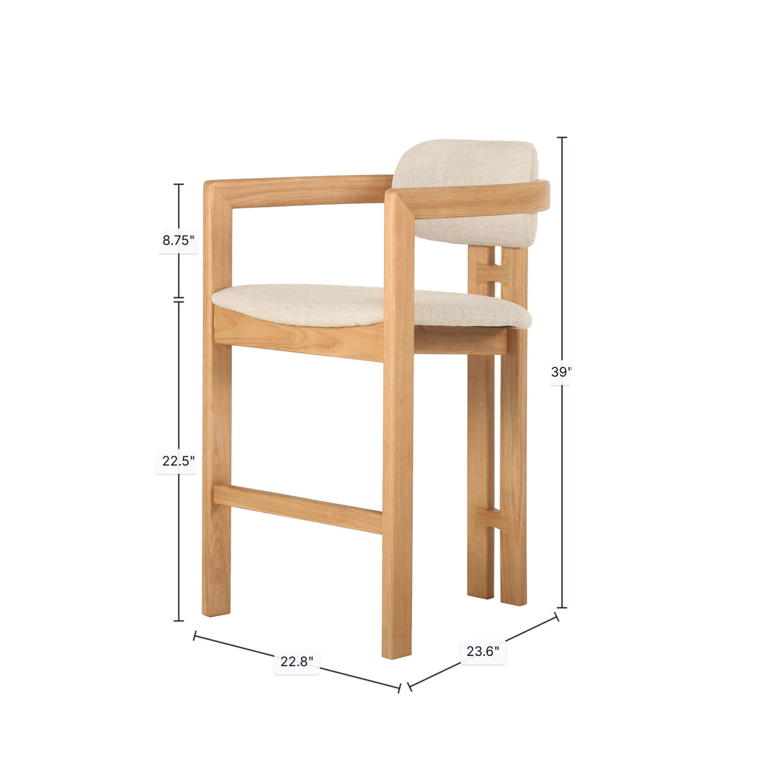 Monterrey Counter Stool - Cream Tweed