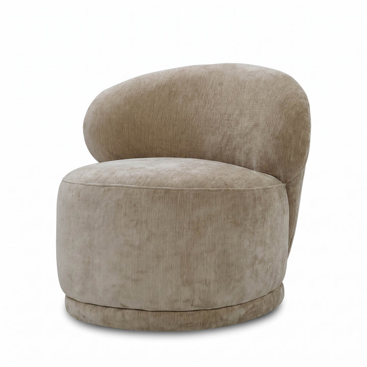 Rollo Club Chair - Distressed Velvet Natural