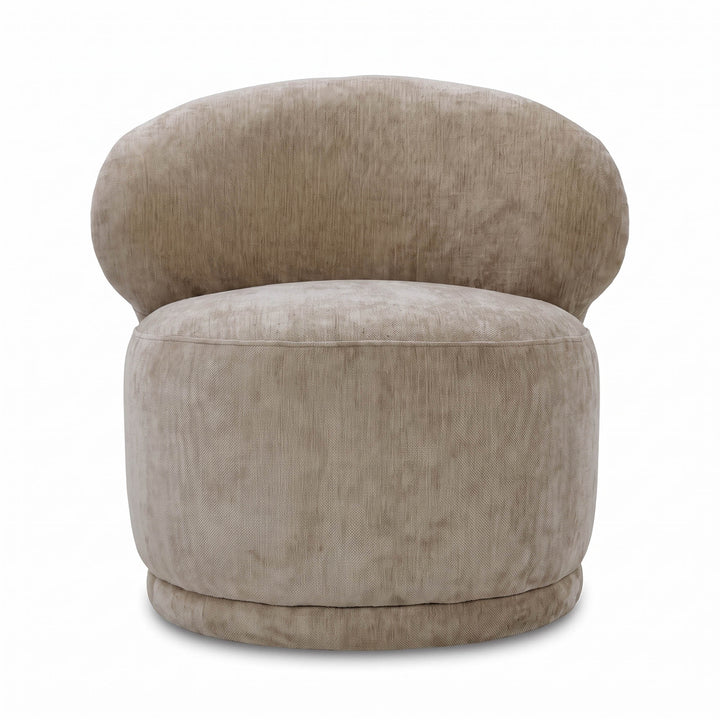 Rollo Club Chair - Distressed Velvet Natural