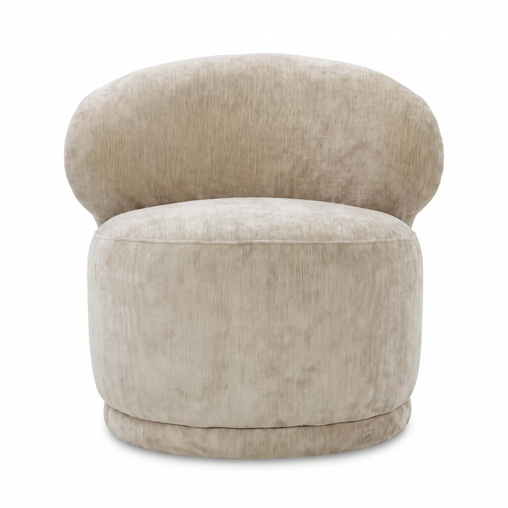 Rollo Club Chair - Distressed Velvet Natural