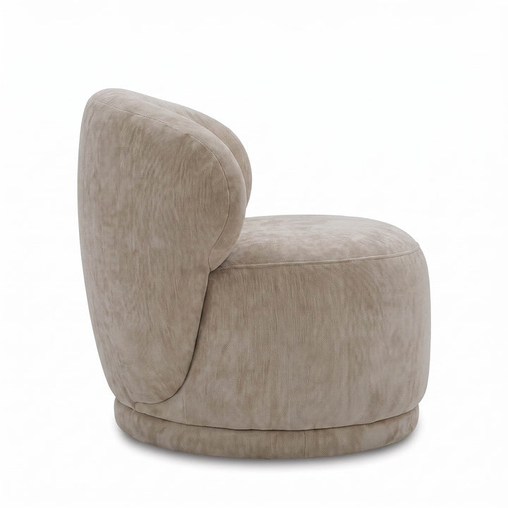 Rollo Club Chair - Distressed Velvet Natural