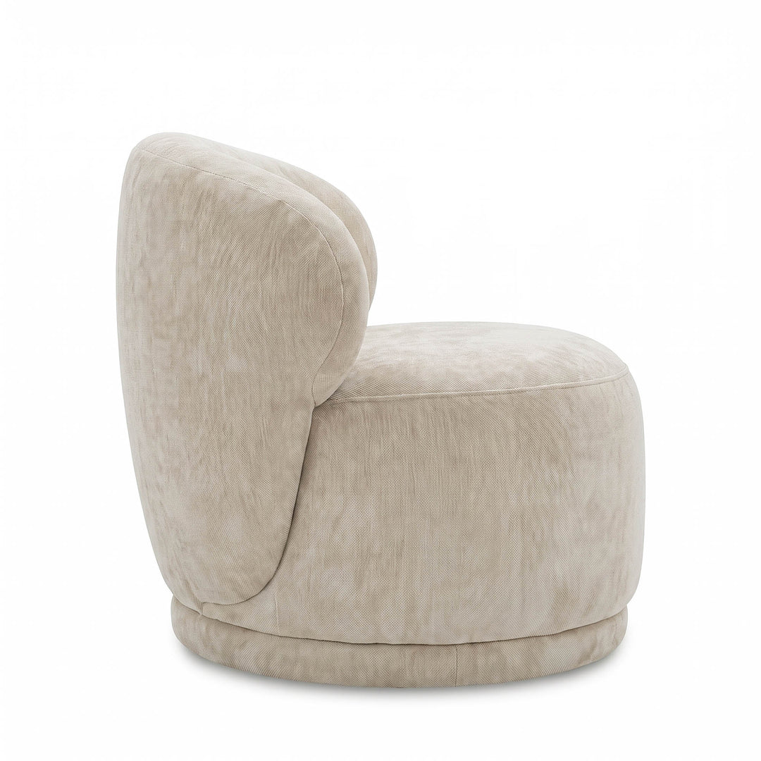 Rollo Club Chair - Distressed Velvet Natural