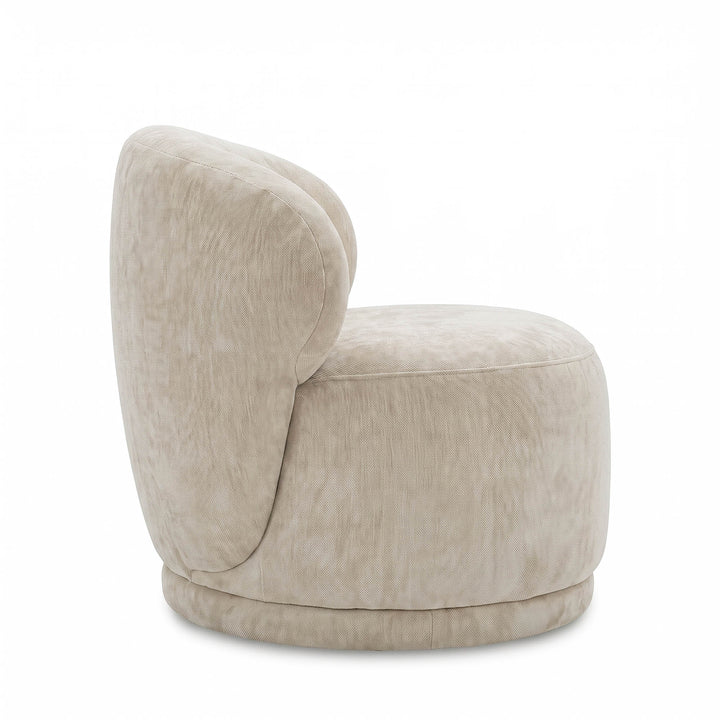 Rollo Club Chair - Distressed Velvet Natural