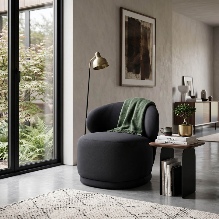 Rollo Club Chair - Twill Charcoal