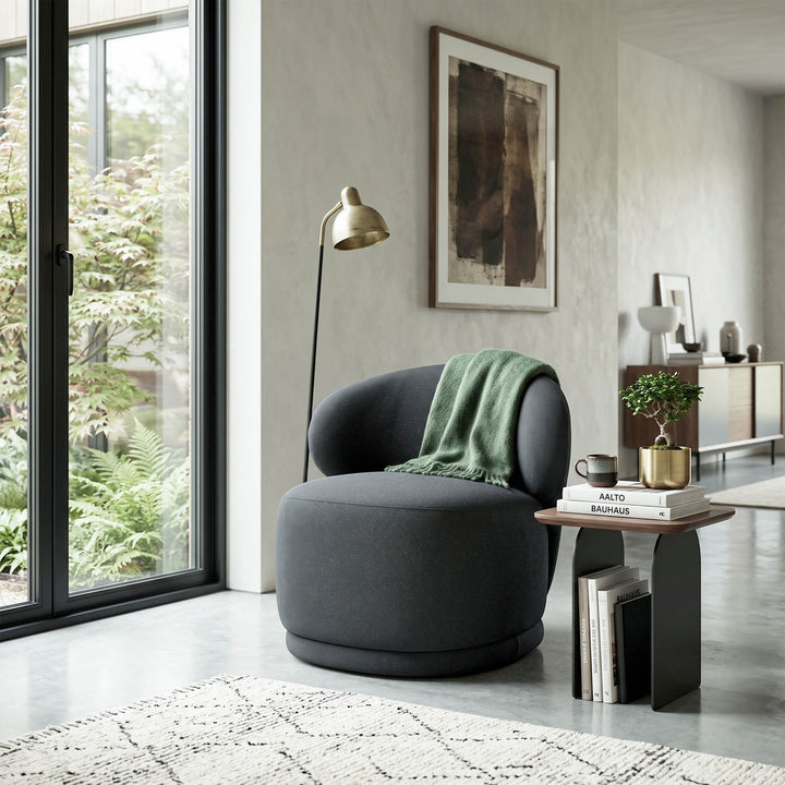 Rollo Club Chair - Twill Charcoal