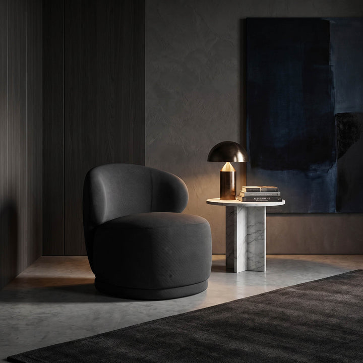 Rollo Club Chair - Twill Charcoal