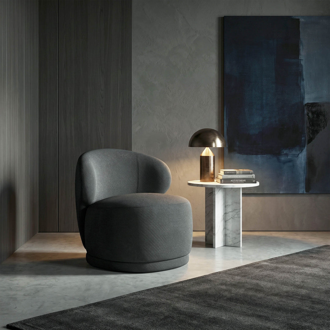 Rollo Club Chair - Twill Charcoal