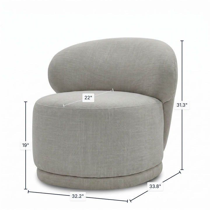 Rollo Club Chair - Twill Ivory
