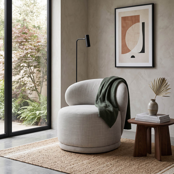 Rollo Club Chair - Twill Ivory