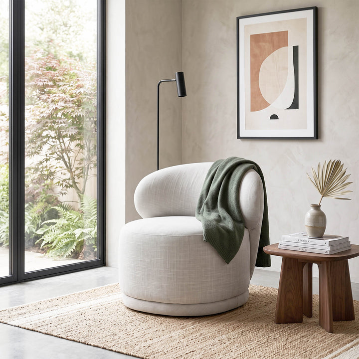 Rollo Club Chair - Twill Ivory