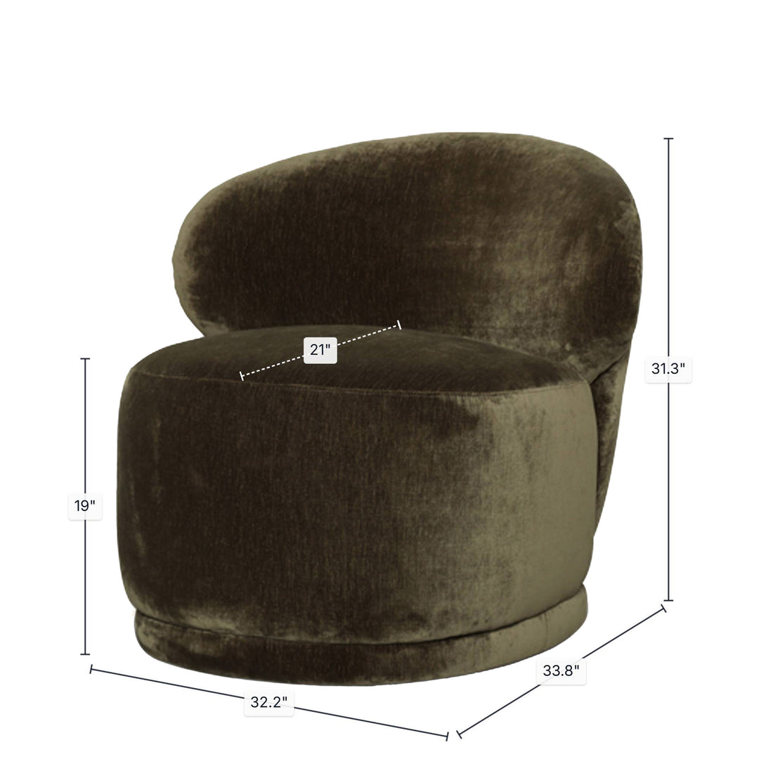 Rollo Club Chair - Distressed Khaki Green
