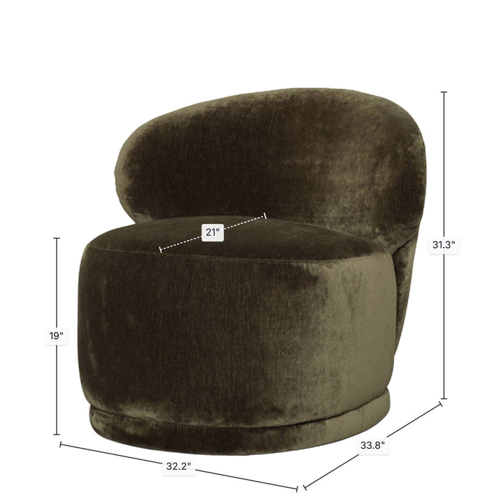 Rollo Club Chair - Distressed Khaki Green