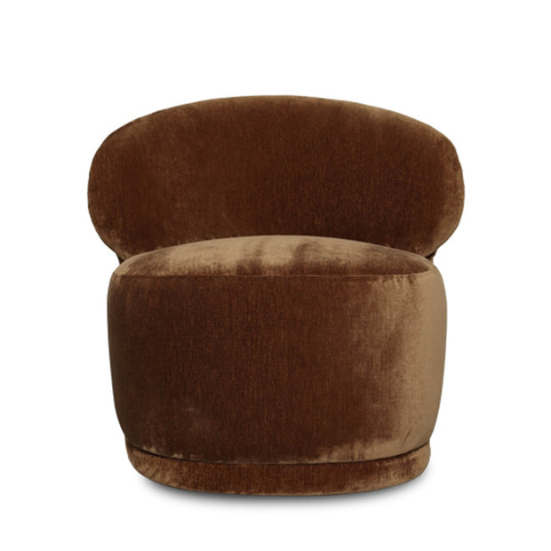 Rollo Club Chair - Distressed Velvet Bronze