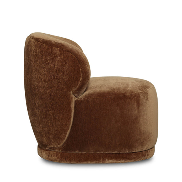 Rollo Club Chair - Distressed Velvet Bronze