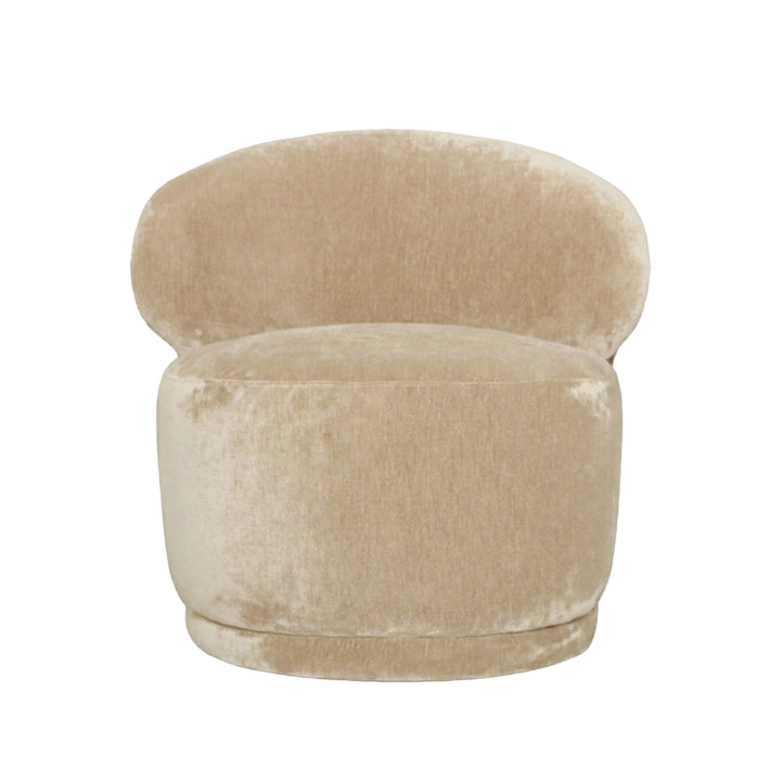 Rollo Club Chair - Distressed Velvet Natural