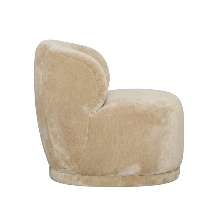 Rollo Club Chair - Distressed Velvet Natural