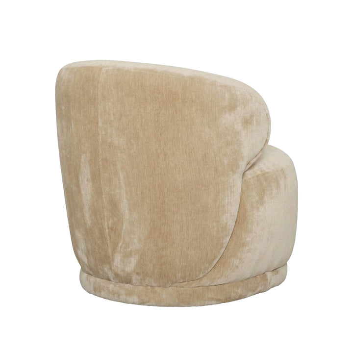 Rollo Club Chair - Distressed Velvet Natural