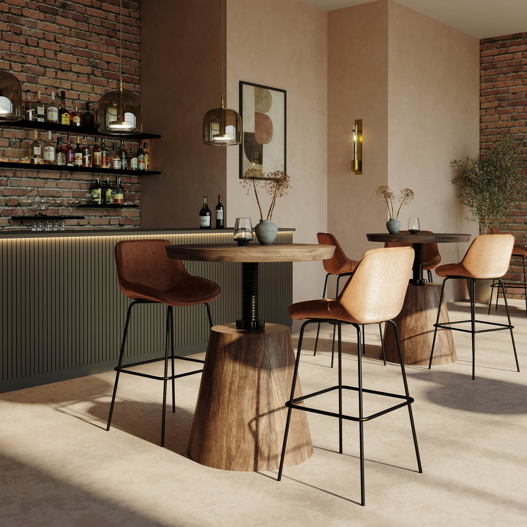 Bronx Crank Bistro Table - Coffee Brown