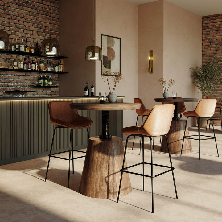 Bronx Crank Bistro Table - Coffee Brown