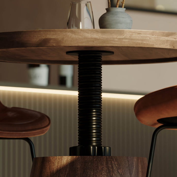 Bronx Crank Bistro Table - Coffee Brown