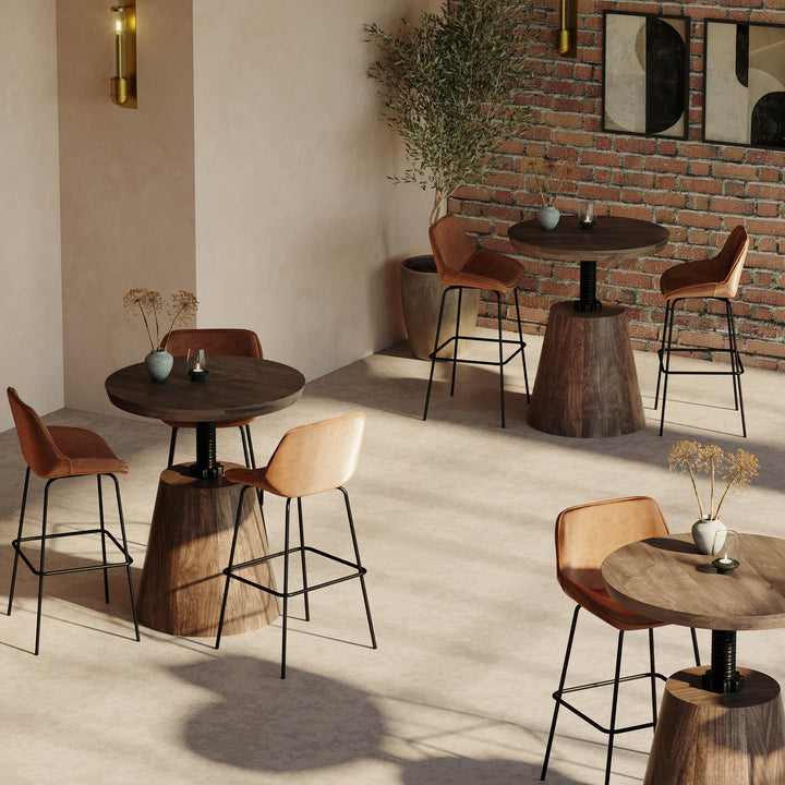 Bronx Crank Bistro Table - Coffee Brown