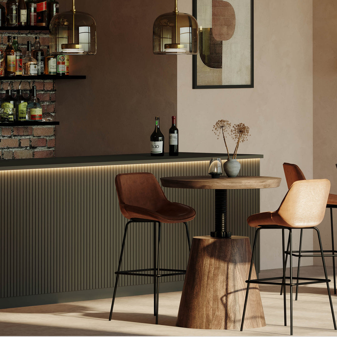 Bronx Crank Bistro Table - Coffee Brown