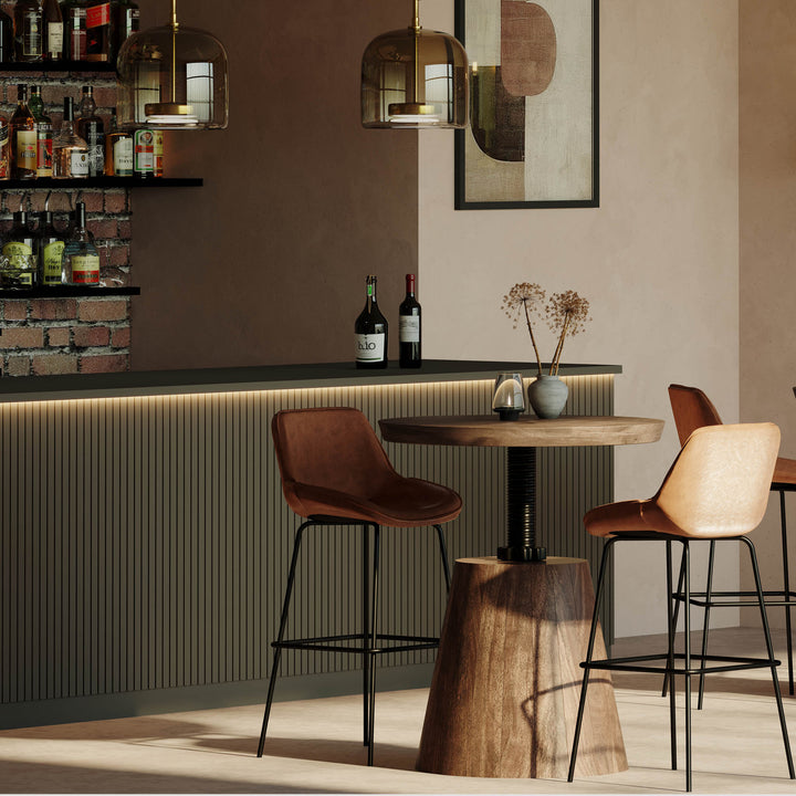 Bronx Crank Bistro Table - Coffee Brown